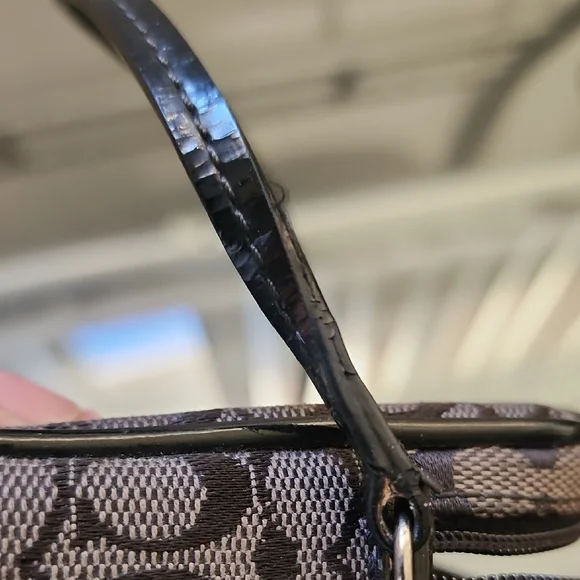 Coach Y2k Digital Camera Black Signature Logo Pouch - Picture 5 of 6